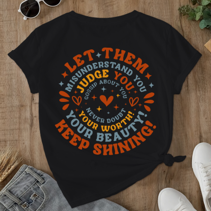 Suicide Prevention Awareness Let Them Mental Health Double-Sided Cotton Printed T-Shirt