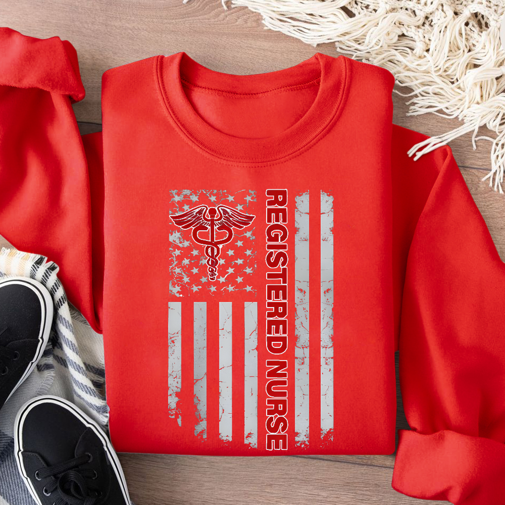 Registered Nurse Cotton Pullover Sweatshirt