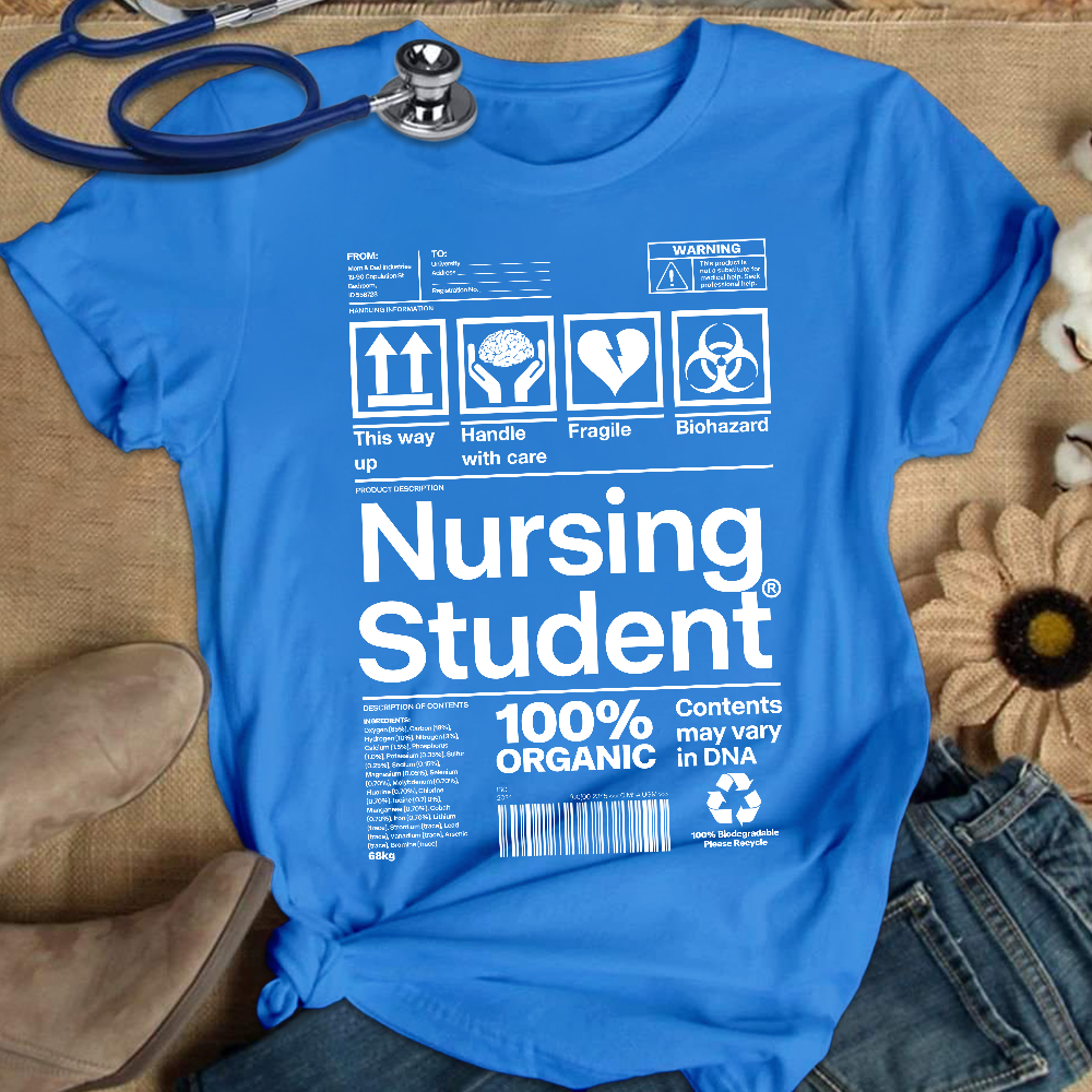 School Of Nursing Student Gift Cotton Nurse T-shirt