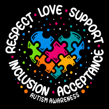 Love Support Acceptance Inclusion Respect Autism Awareness Cotton Nurse T-shirt