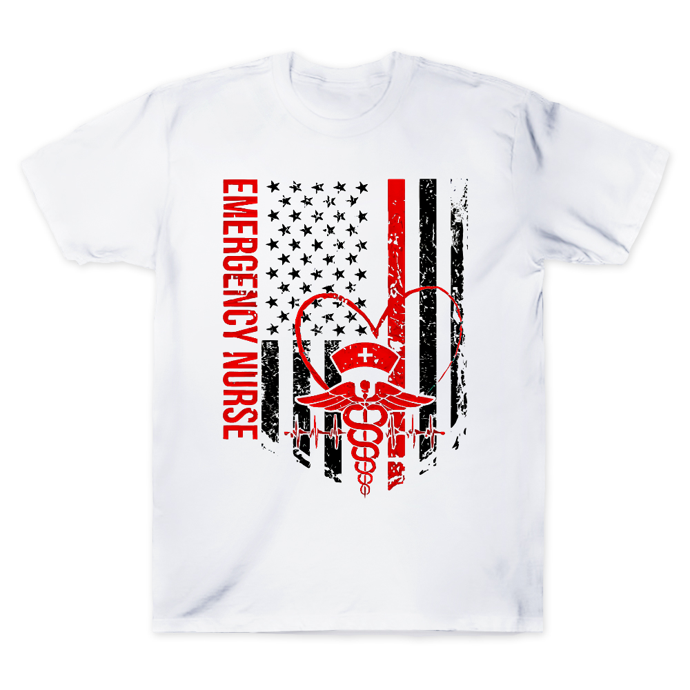 RN Nurse Flag Cotton Doctor T-shirt