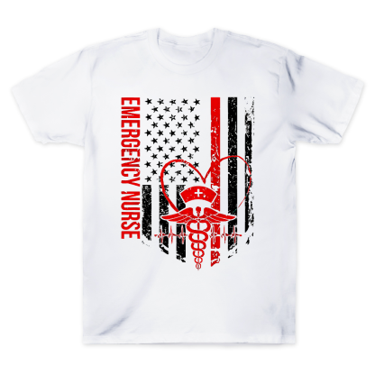 RN Nurse Flag Cotton Doctor T-shirt
