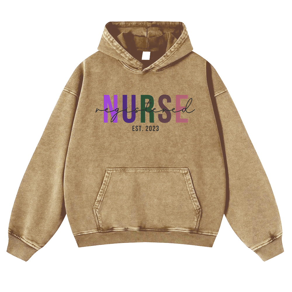 Registered Nurse Vintage Washed Hoodie