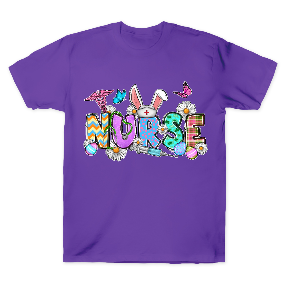 Easter Bunny Nurse Cotton Doctor T-shirt