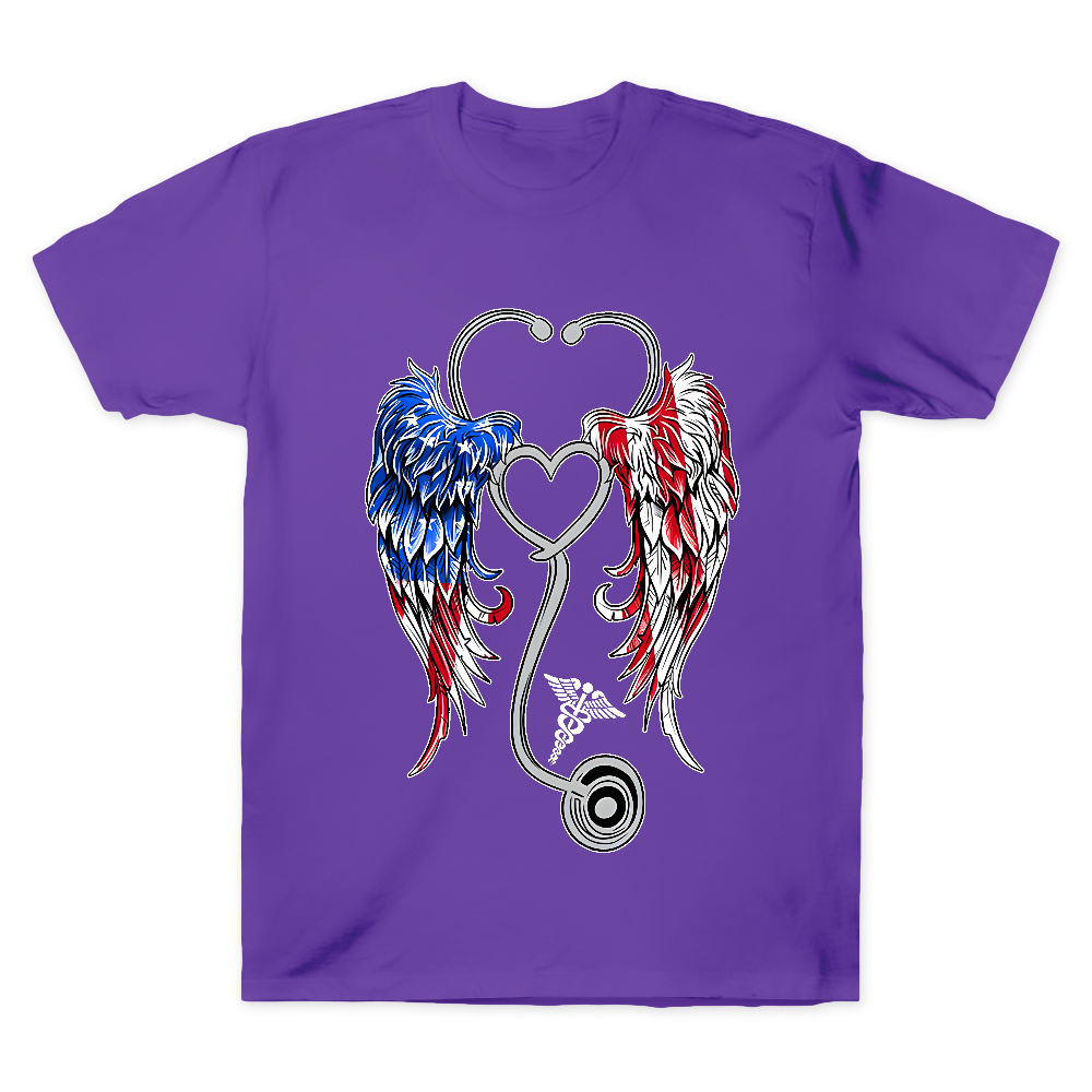 We Are Angels Who Happens To Be A Nurse Here Cotton Doctor T-shirt