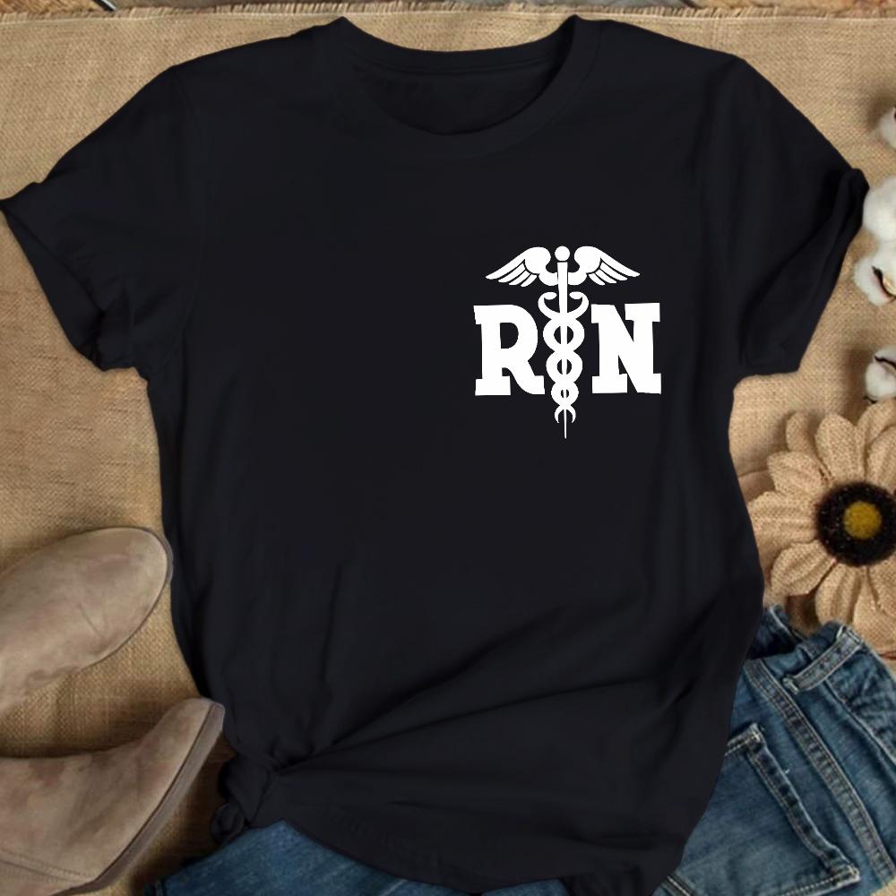 Custom Registered Nurse Cotton Nurse T-shirt