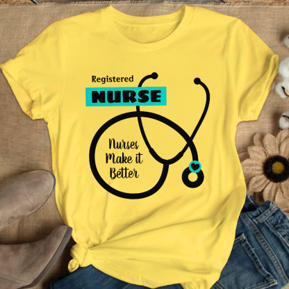 Cute RN Nursing Cotton Nurse T-shirt