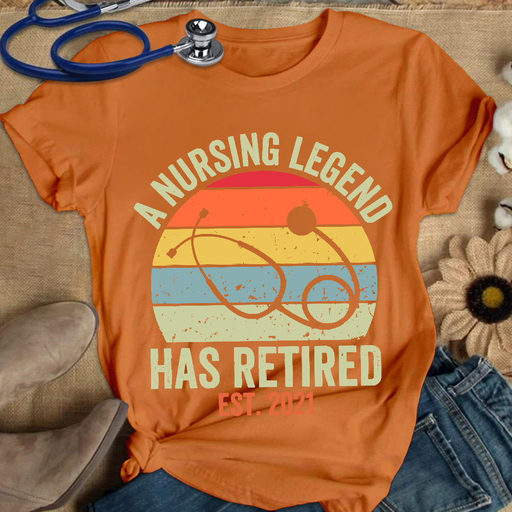 Personalized A Nursing Legend Has Retired Cotton Nurse T-shirt
