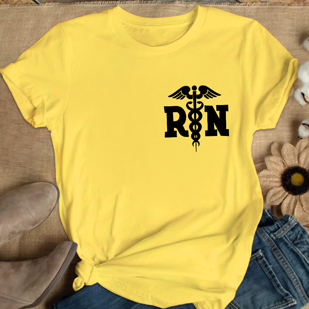 Custom Registered Nurse Cotton Nurse T-shirt