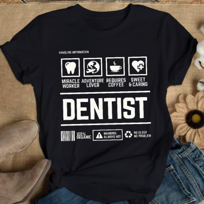 Dentist's Notes Cotton Nurse T-shirt