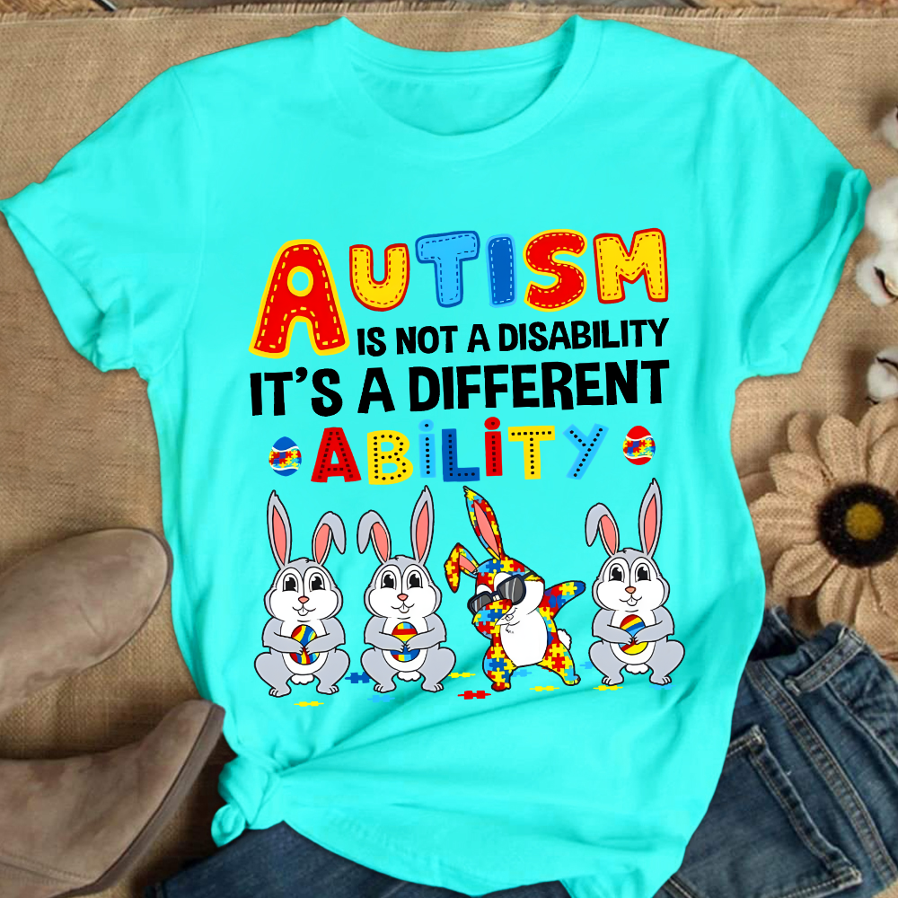 Rabbits Autism Is Not A Disability It’s A Different Ability Cotton Nurse T-shirt