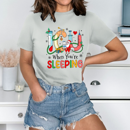 ICU When You're Sleeping Cotton Nurse T-shirt