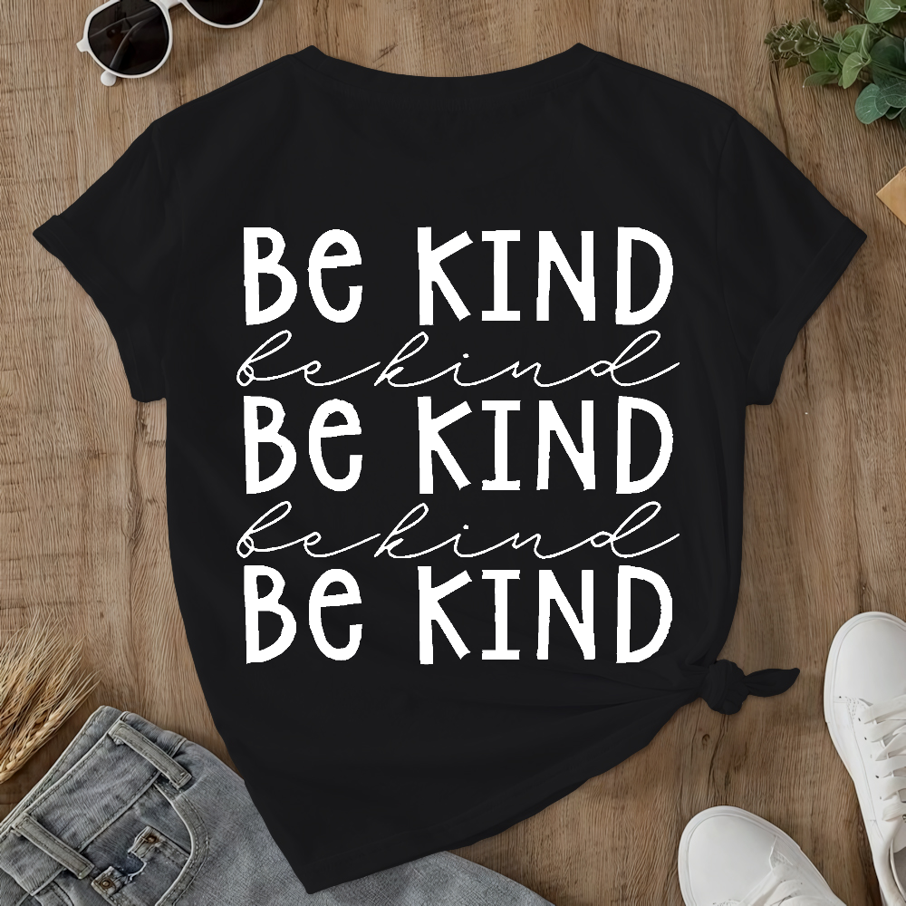 Suicide Prevention Awareness Smile Be Kind Double-Sided Cotton Printed T-Shirt