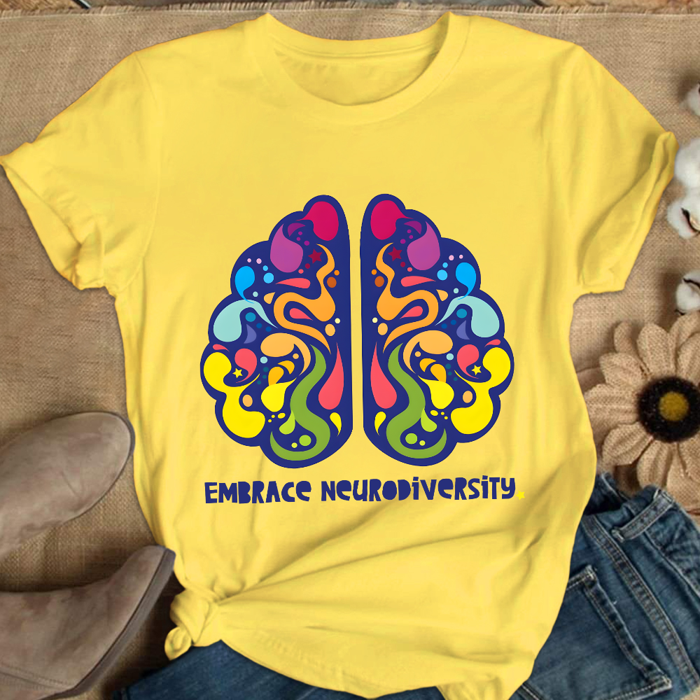 Embrace Neurodiversity Cotton Nurse T-shirt