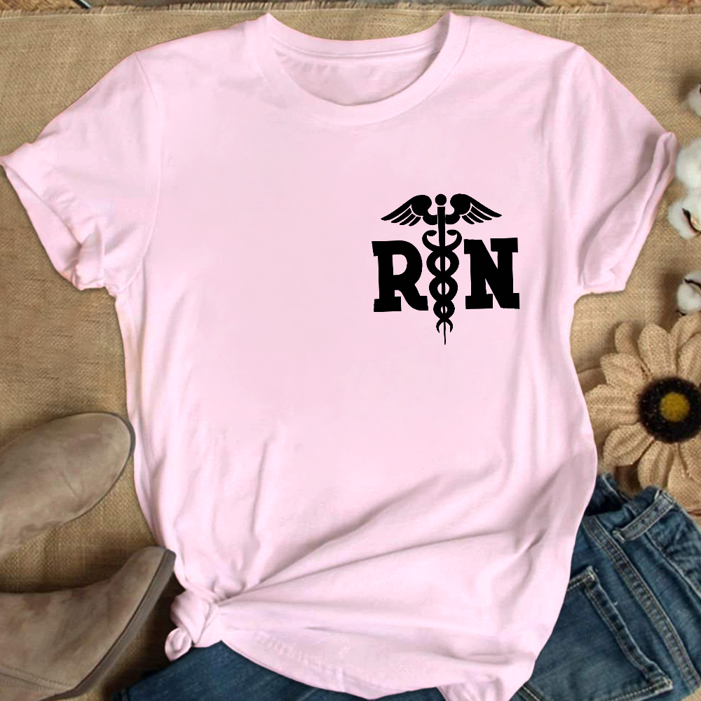 Custom Registered Nurse Cotton Nurse T-shirt