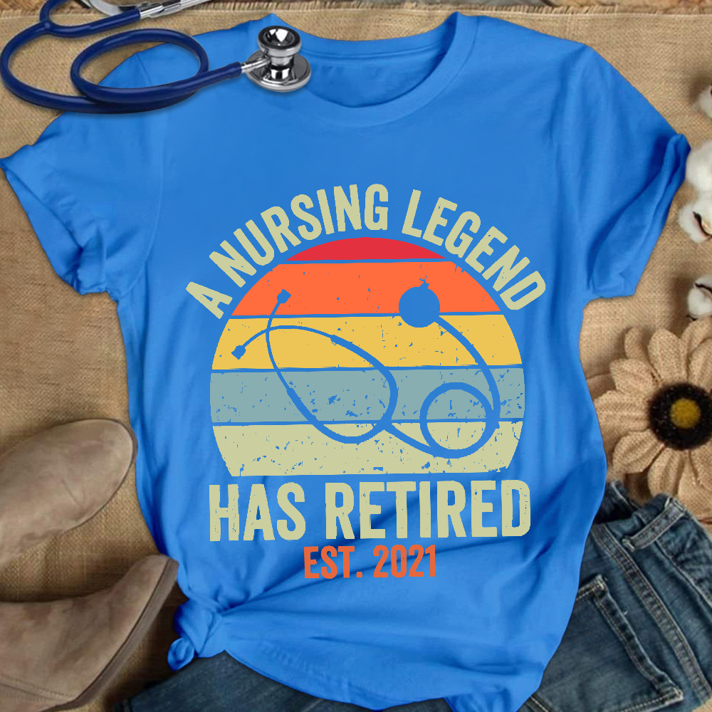 Personalized A Nursing Legend Has Retired Cotton Nurse T-shirt