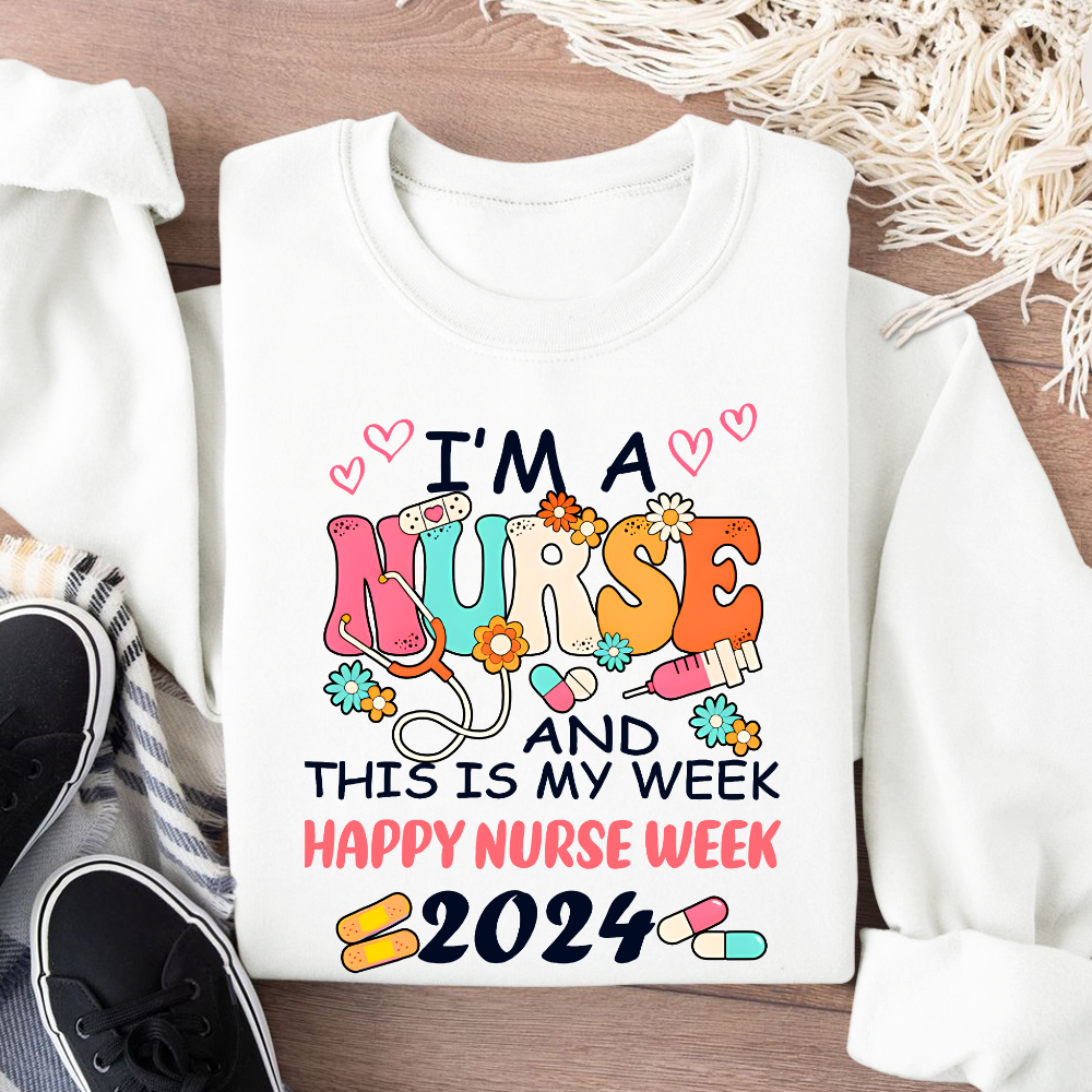 I'm A Nurse And This Is My Week Cotton Pullover Sweatshirt