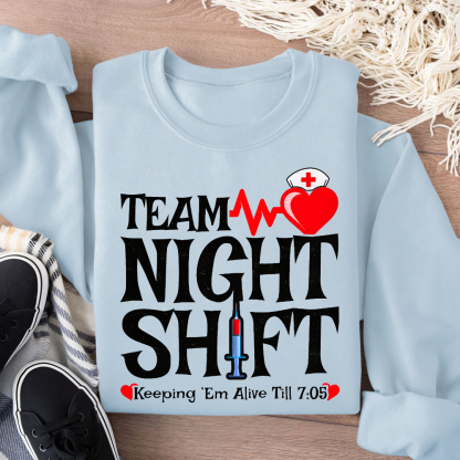 Team Night Shift Cotton Pullover Sweatshirt
