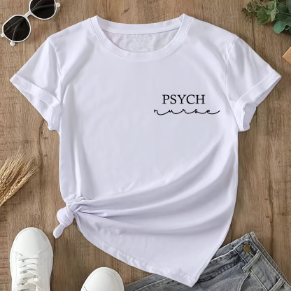 Psychiatric Nurse Mental Health Matter Double-Sided Cotton Printed T-Shirt