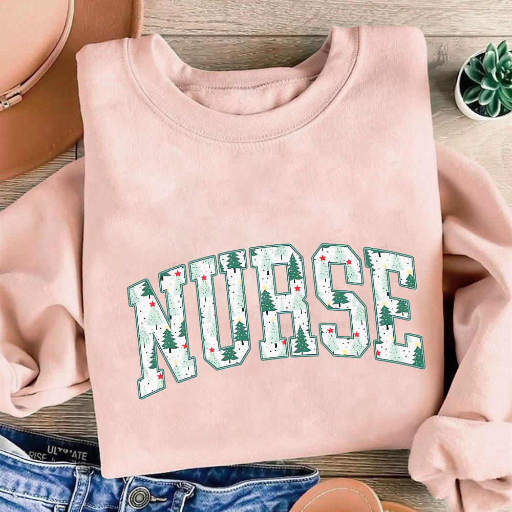 Christmas Nursing Cotton Pullover Sweatshirt