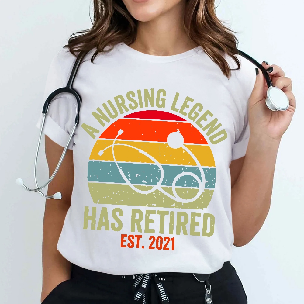 Personalized A Nursing Legend Has Retired Cotton Nurse T-shirt