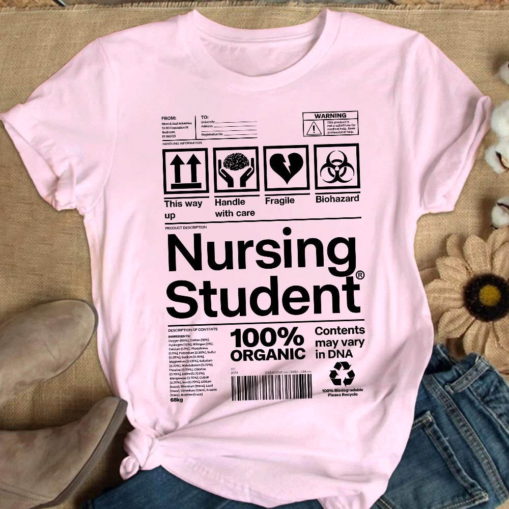 School Of Nursing Student Gift Cotton Nurse T-shirt