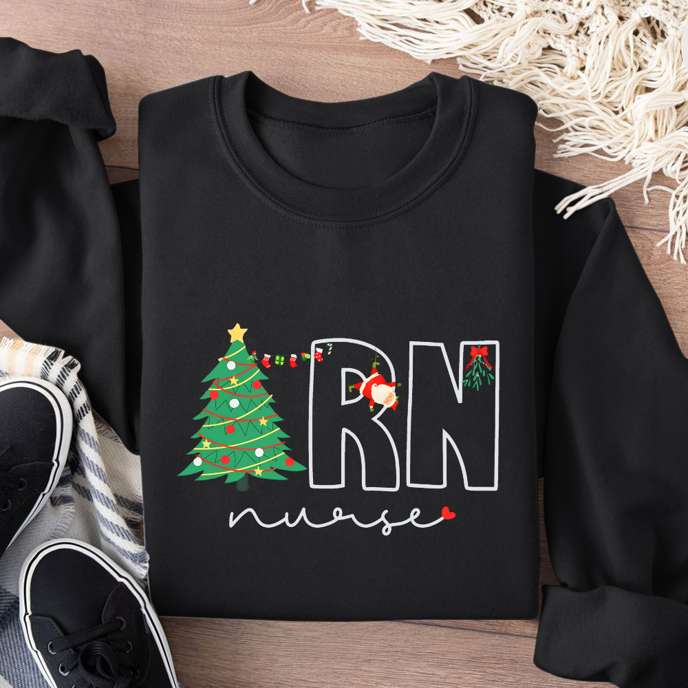 Christmas EN Nurse Cotton Pullover Sweatshirt