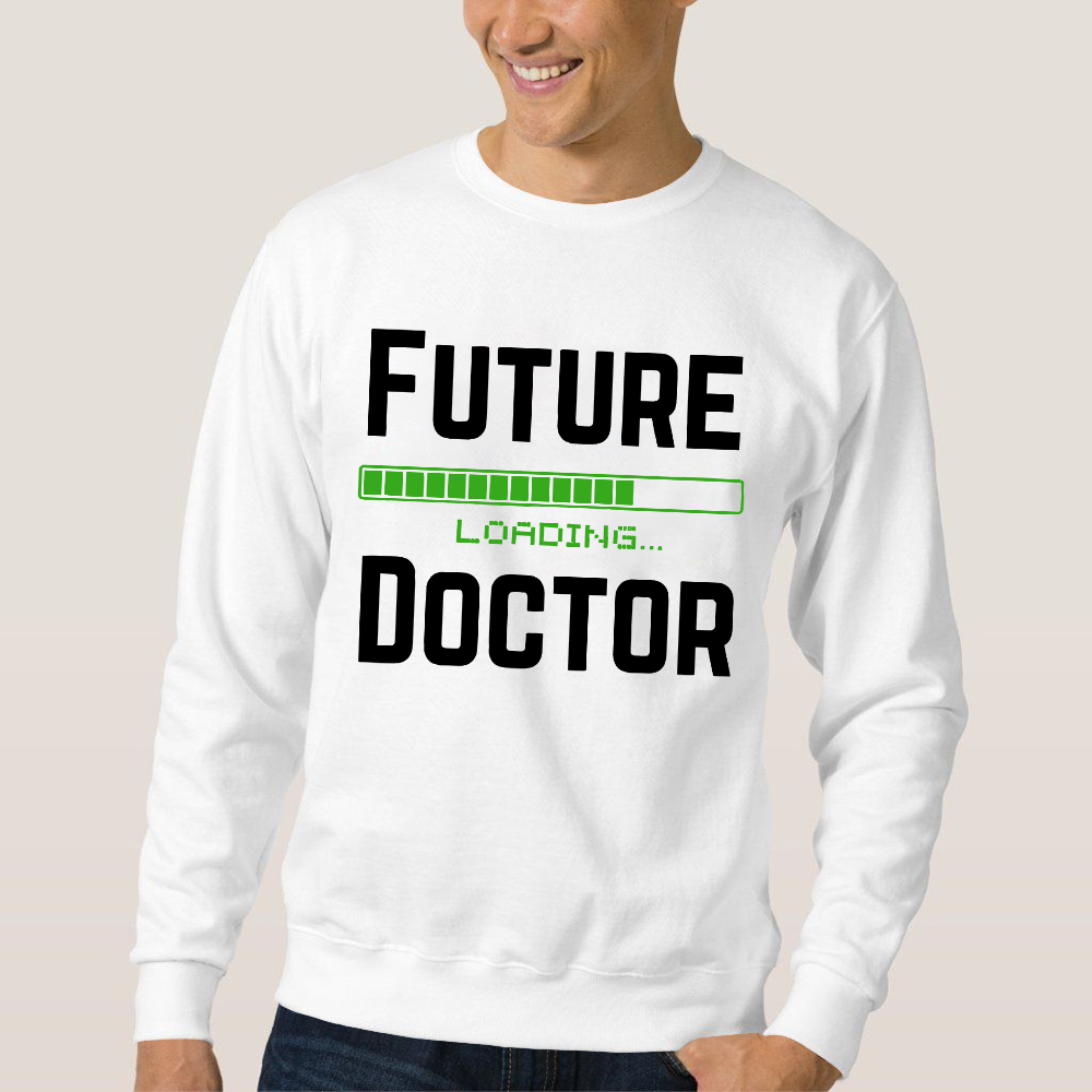 Future Doctor Cotton Pullover Crew Neck Hoodie