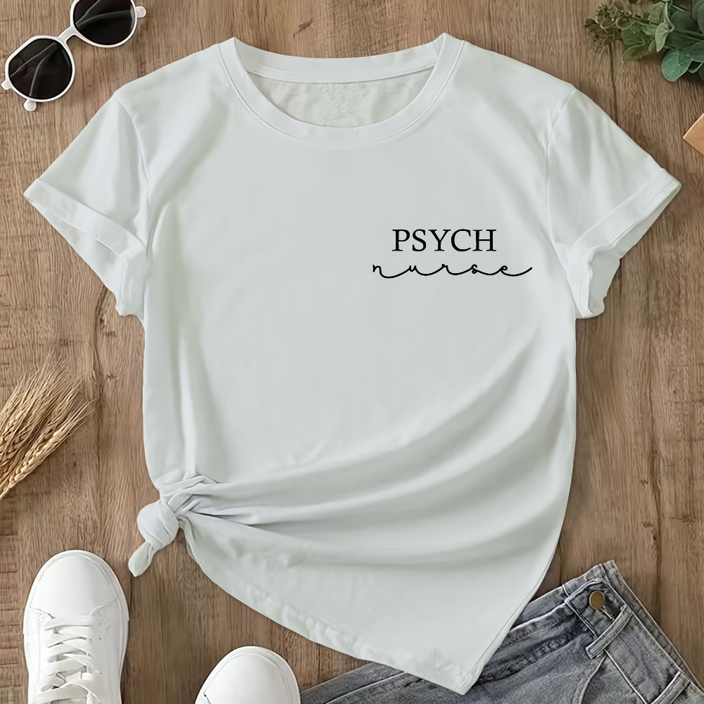 Psychiatric Nurse Mental Health Matter Double-Sided Cotton Printed T-Shirt
