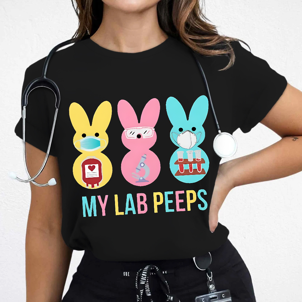 My Lab Peeps Cotton Nurse T-shirt