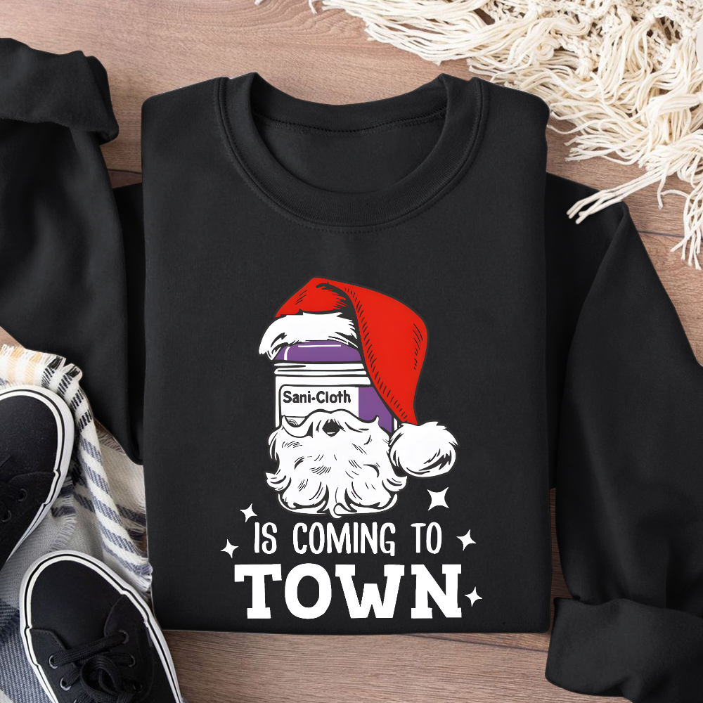 Funny Santa Nurse Medical Assistant Christmas Cotton Pullover Sweatshirt