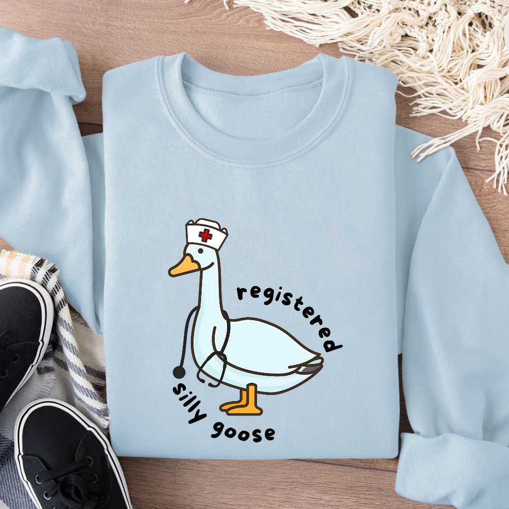 Registered Silly Goose Cotton Pullover Sweatshirt