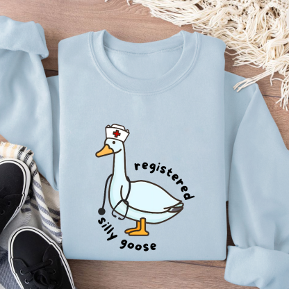 Registered Silly Goose Cotton Pullover Sweatshirt