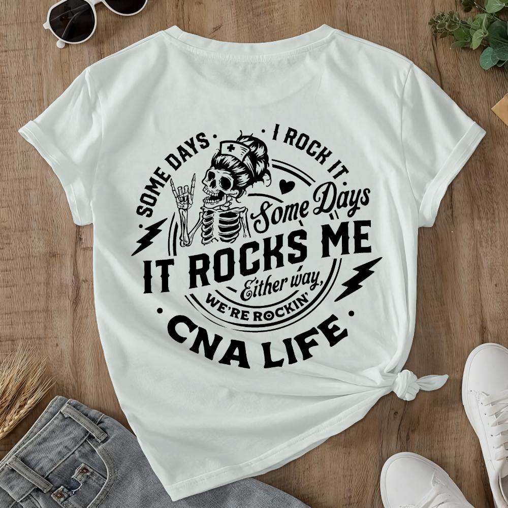 CNA Life Double-Sided Cotton Printed T-Shirt