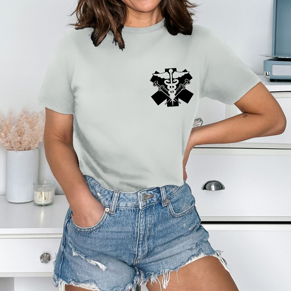 Physician Symbol Doctor Nurse Cotton Nurse T-shirt
