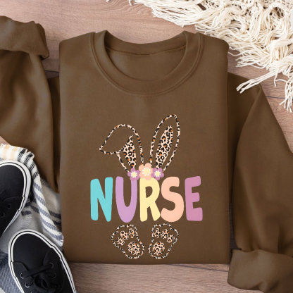 Easter Bunny Cotton Pullover Sweatshirt