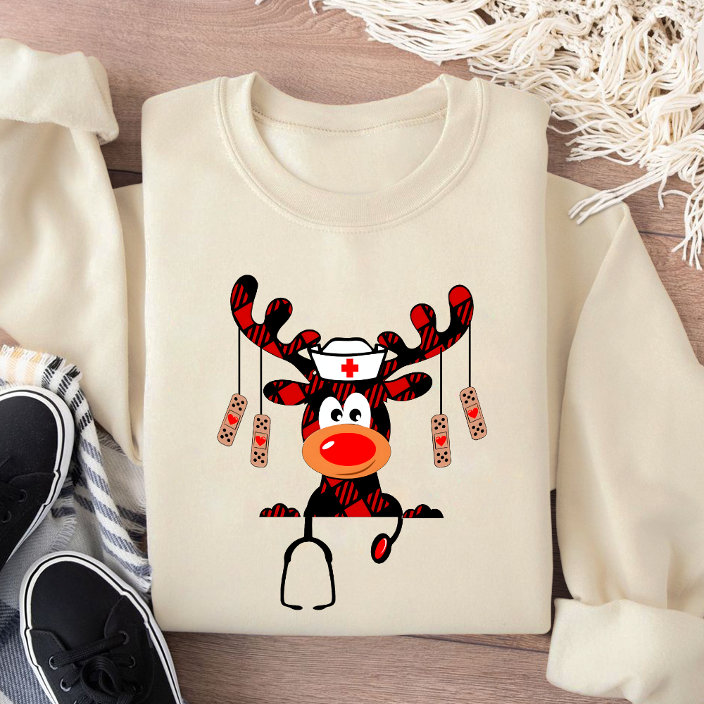 Stethoscope Nurse Cotton Pullover Sweatshirt