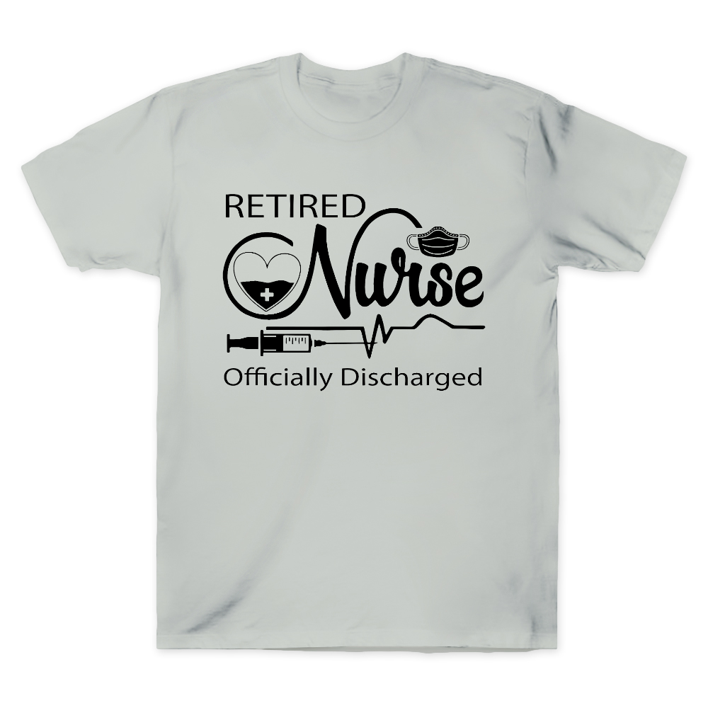Retired Nurse Officially Discharged Cotton Doctor T-shirt