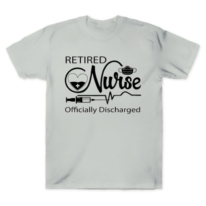 Retired Nurse Officially Discharged Cotton Doctor T-shirt