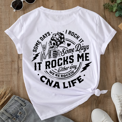 CNA Life Double-Sided Cotton Printed T-Shirt