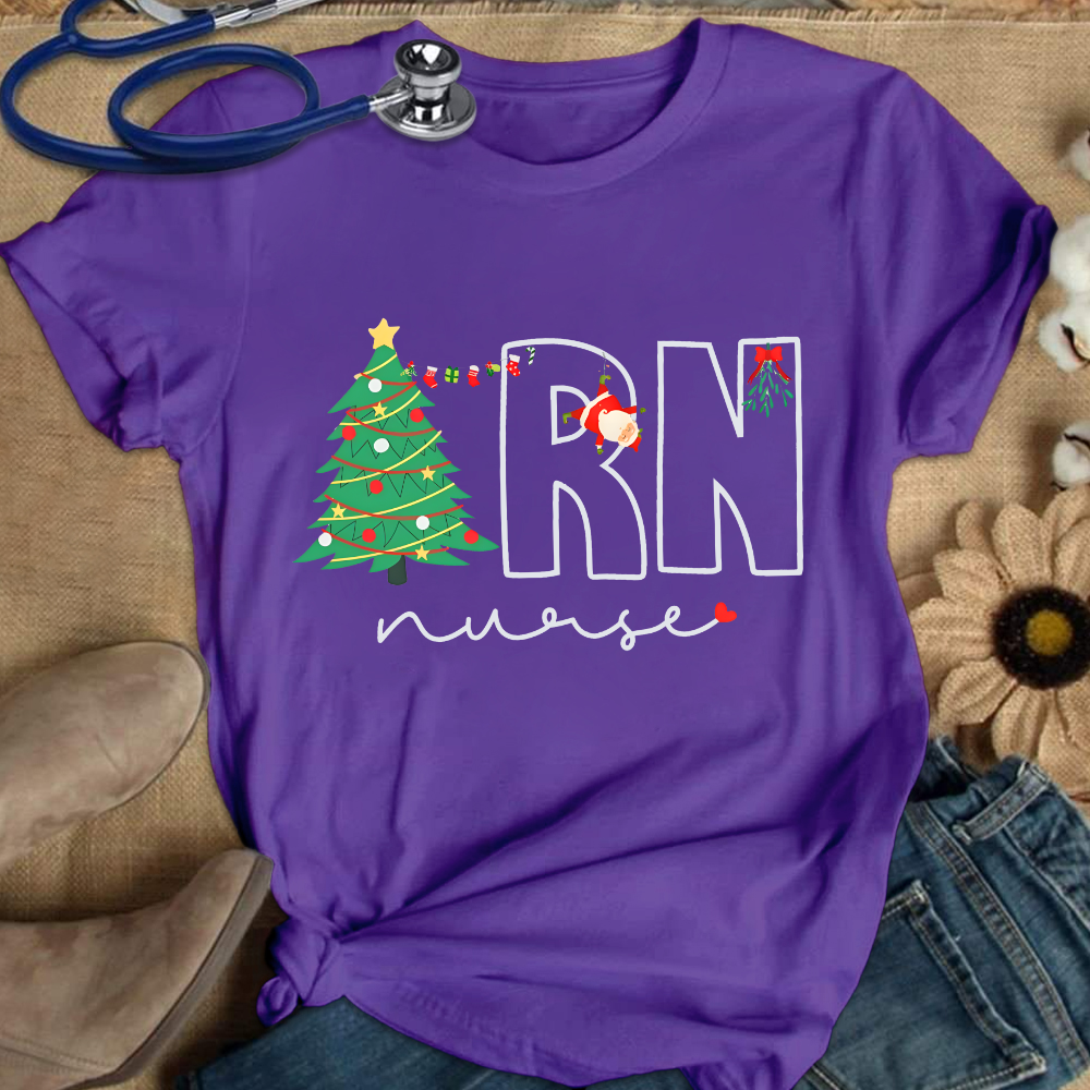 Christmas EN Nurse Cotton Nurse T-shirt