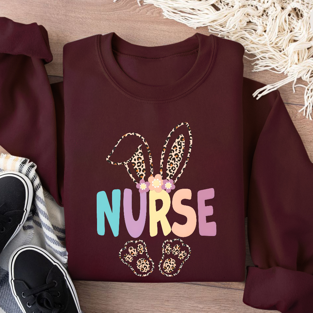 Easter Bunny Cotton Pullover Sweatshirt