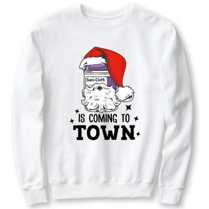 Funny Santa Nurse Medical Assistant Christmas Cotton Pullover Sweatshirt