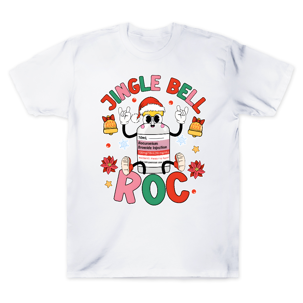 Jingle Bell Roc Funny Cotton Doctor T-shirt