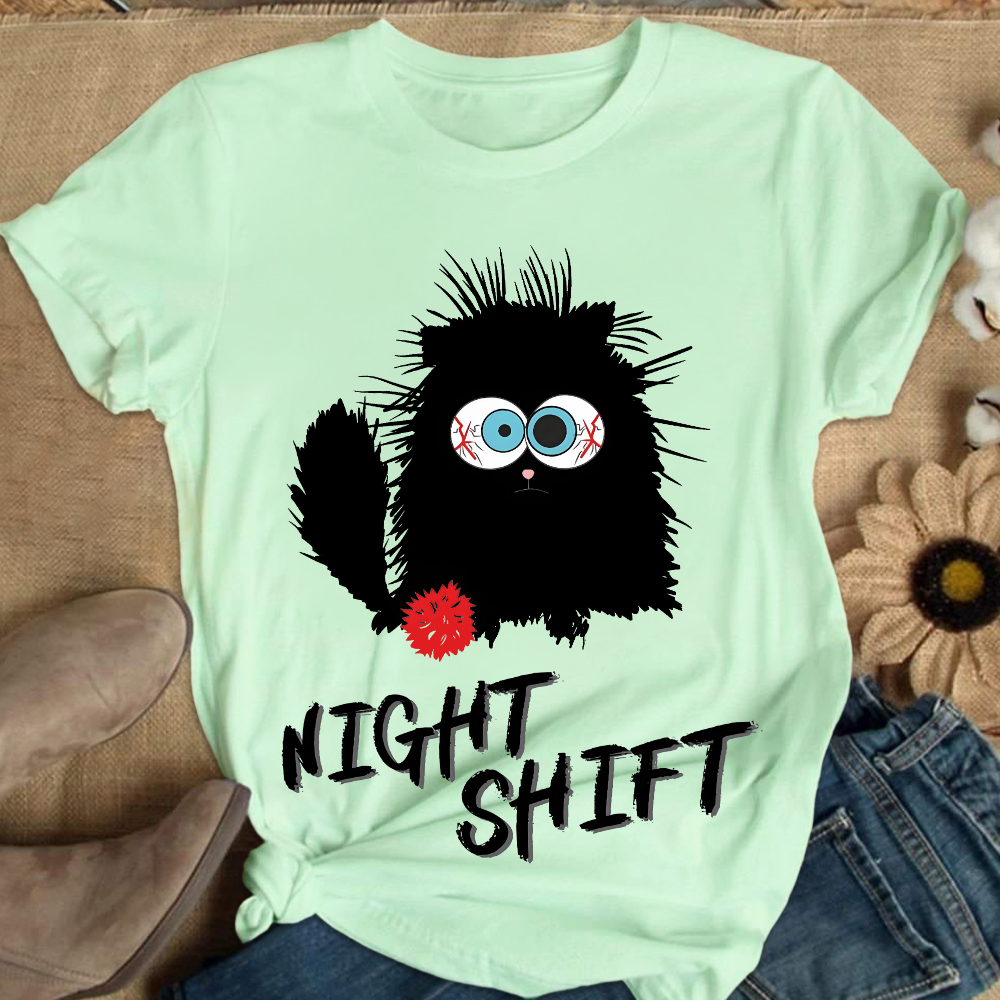 Night Shift Is Tough Cotton Nurse T-shirt
