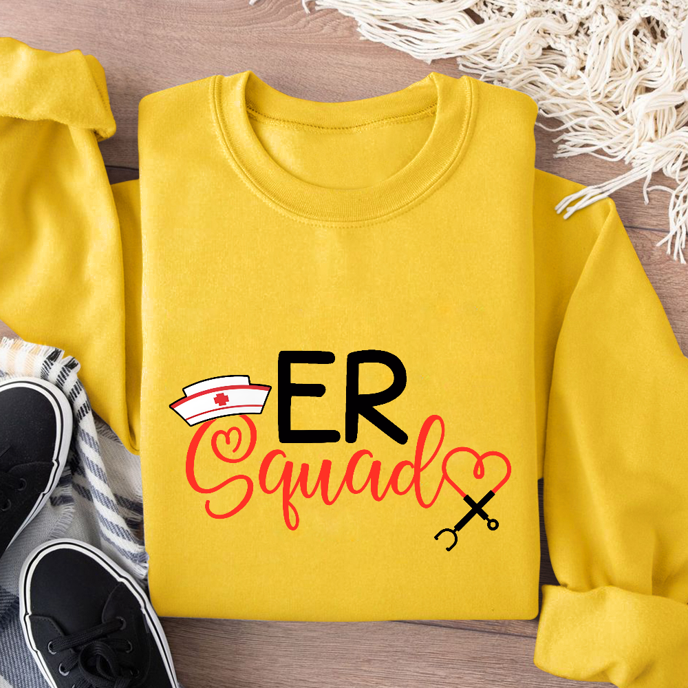 Er Nurse Squad Cotton Pullover Sweatshirt