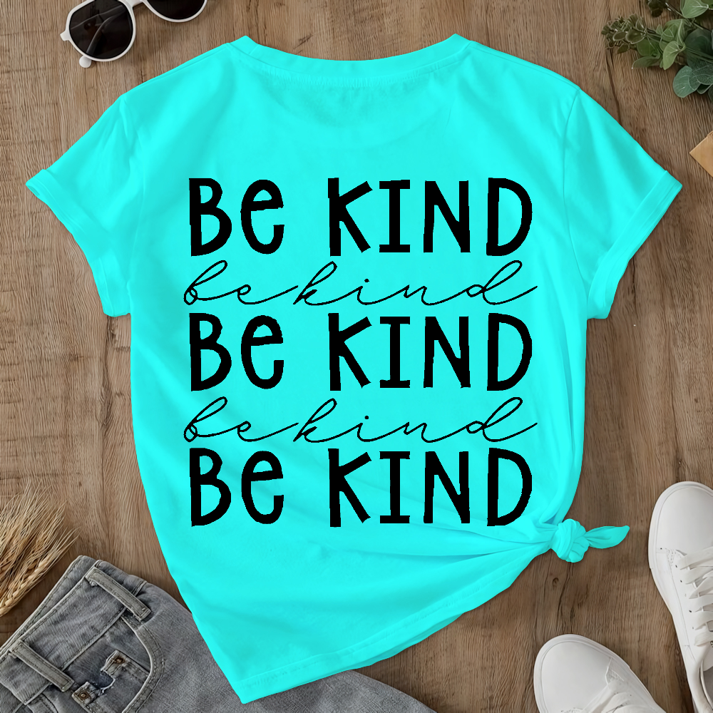 Suicide Prevention Awareness Smile Be Kind Double-Sided Cotton Printed T-Shirt