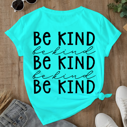 Suicide Prevention Awareness Smile Be Kind Double-Sided Cotton Printed T-Shirt