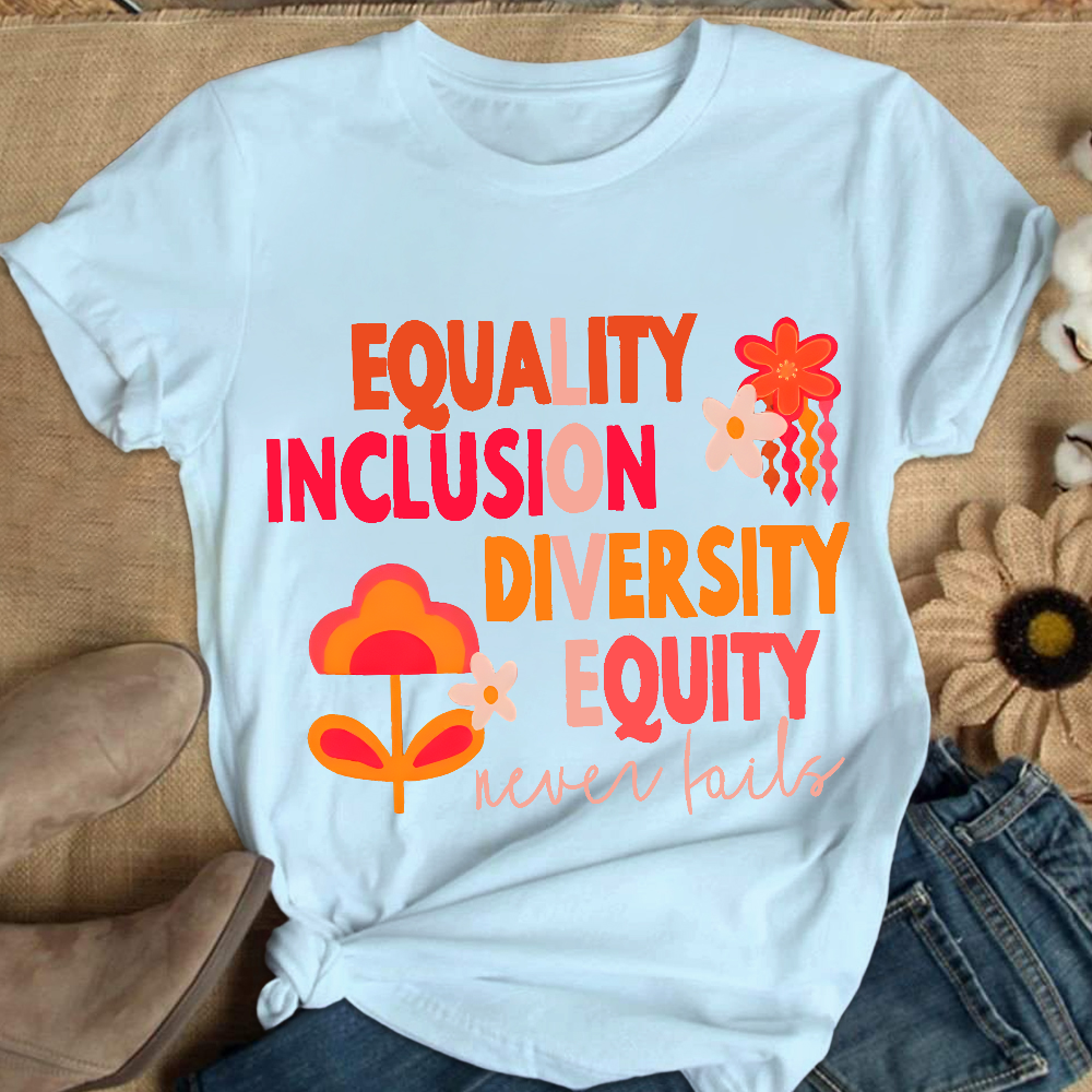 Equality Inclusion Diversity Equity Cotton Nurse T-shirt