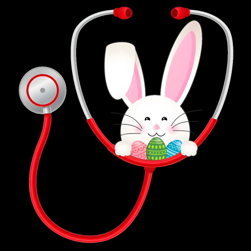 Easter Bunny Stethoscope Cotton Nurse T-shirt
